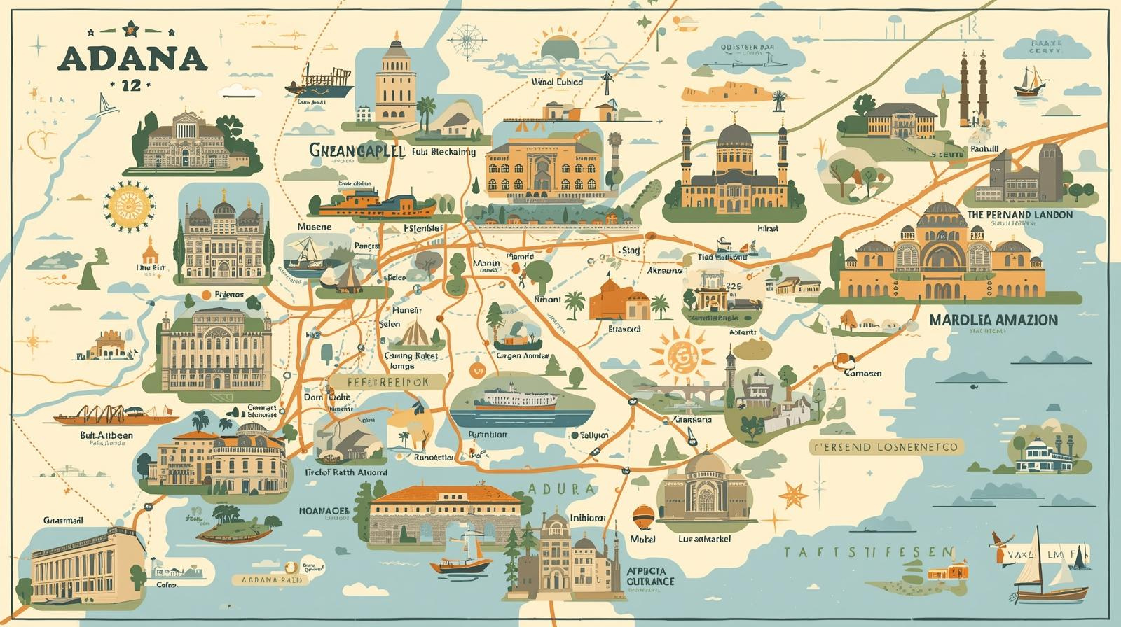 Adana Gezilecek Yerler Haritası: Tarih, Kebap ve Doğa Üzerine 10 Önemli Durak