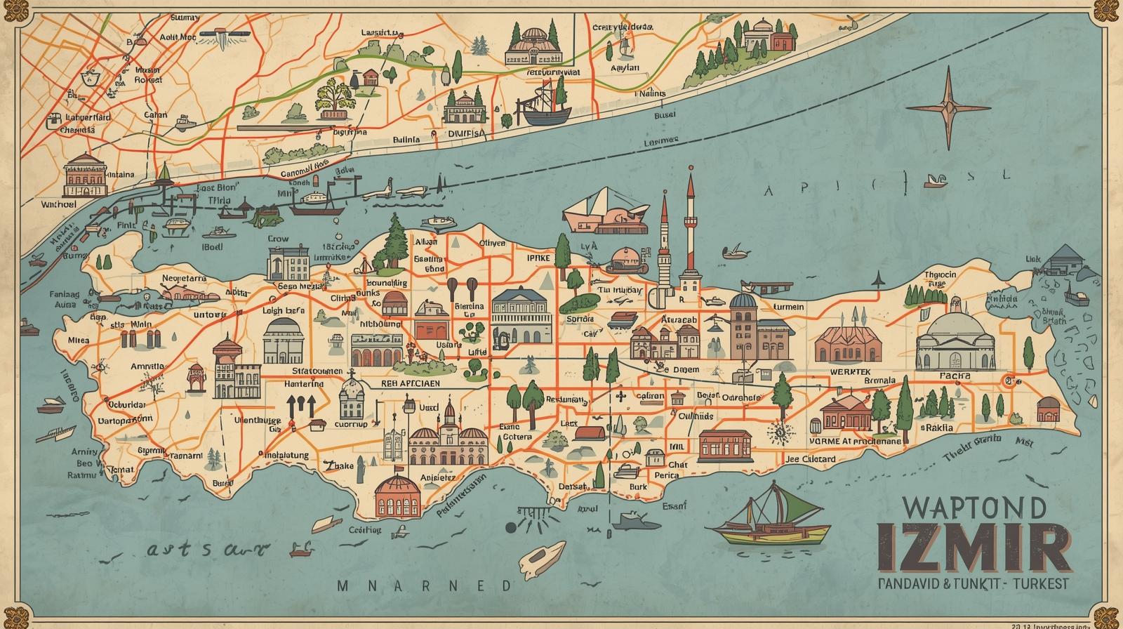 İzmir Gezilecek Yerler Haritası – İzmir’de Gezilecek Yerler