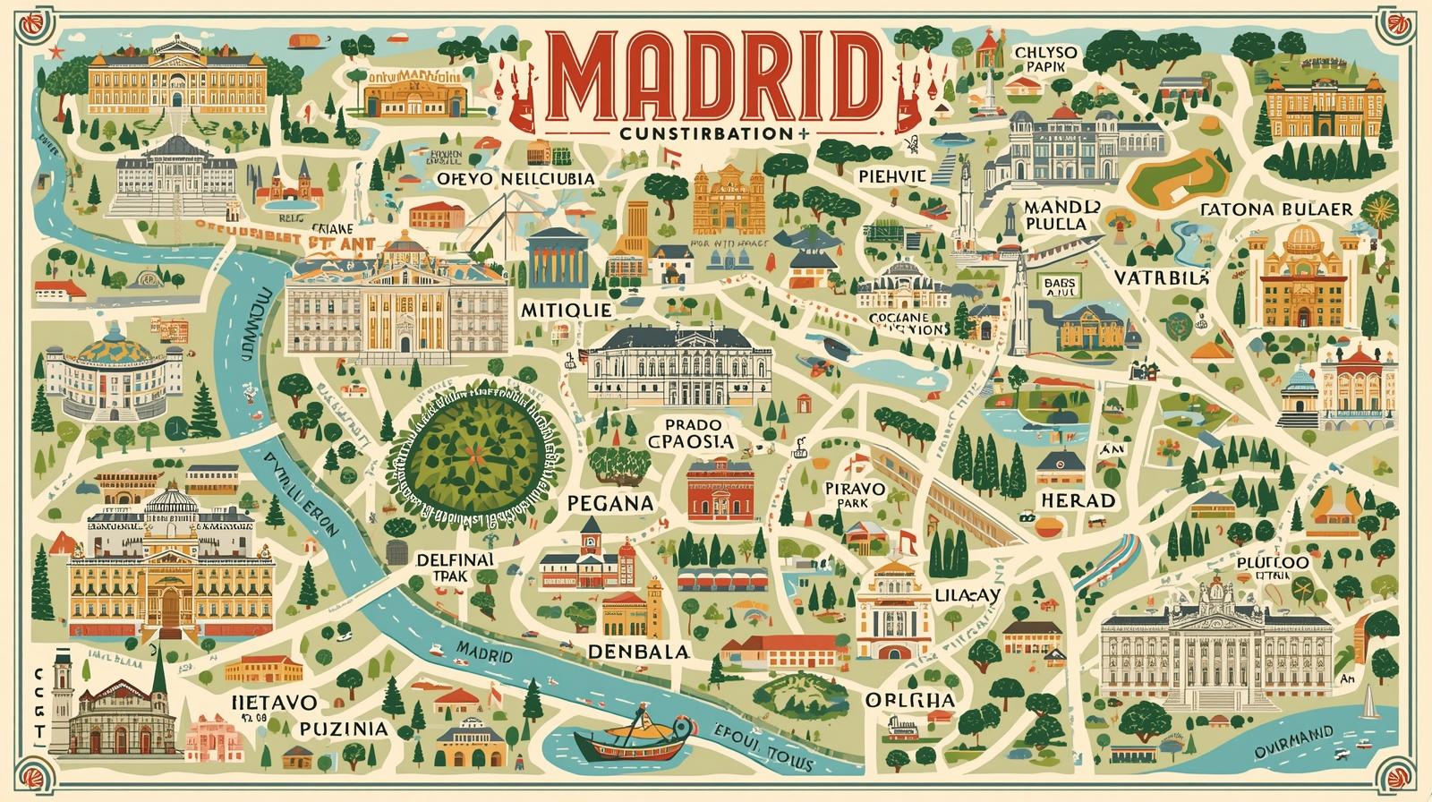 Madrid Gezilecek Yerler Haritası